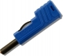 SLS 200 BL Wtyk izolowany 4mm z dodatkowym gniazdem 4mm, przyłącze przykręcane, 30A, niebieski, Hirschmann, 932153102, SLS200BL